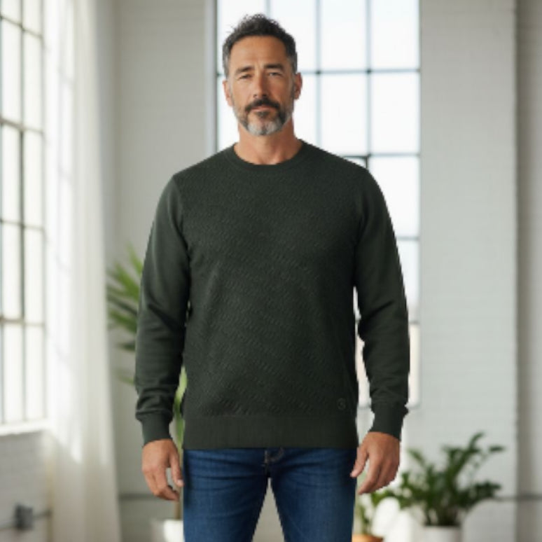 BASIC ROUND TRAMA VERDE - MAGLIA - BUGER