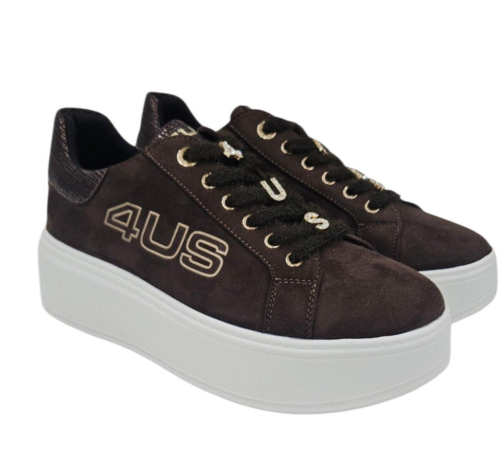 sneakers donna 4us paciotti 4BX254 BROWN