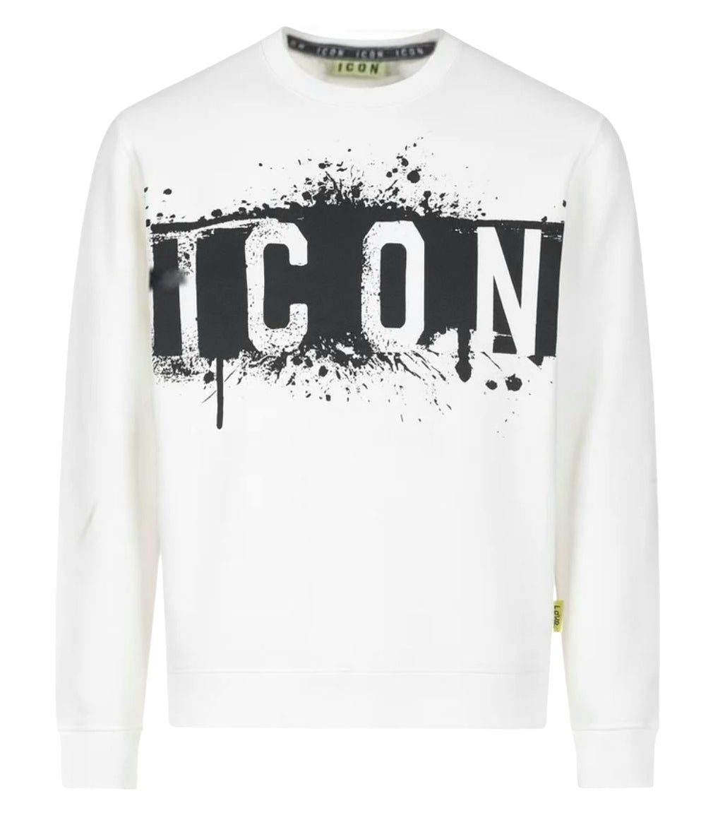 ICUF2W6F013 FELPA GIROCOLLO OFF WHITE - FELPA - ICON