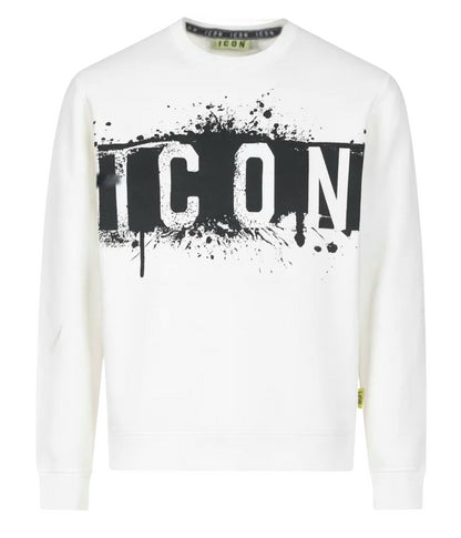 ICUF2W6F013 FELPA GIROCOLLO OFF WHITE - FELPA - ICON