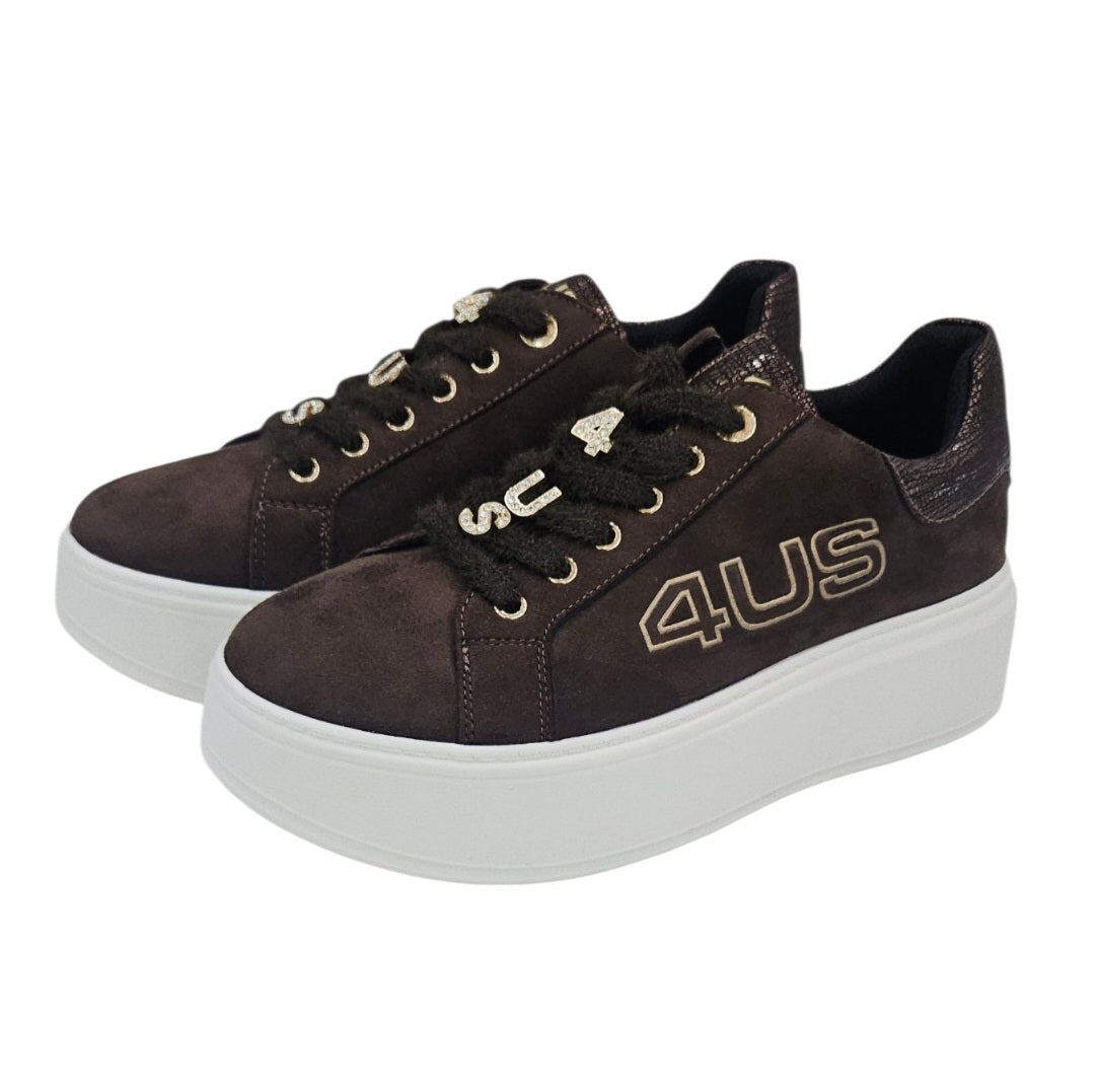sneakers donna 4us paciotti 4BX254 BROWN
