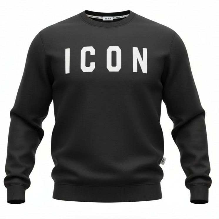 IUF008 GIROCOLLO NERO - Felpe - ICON