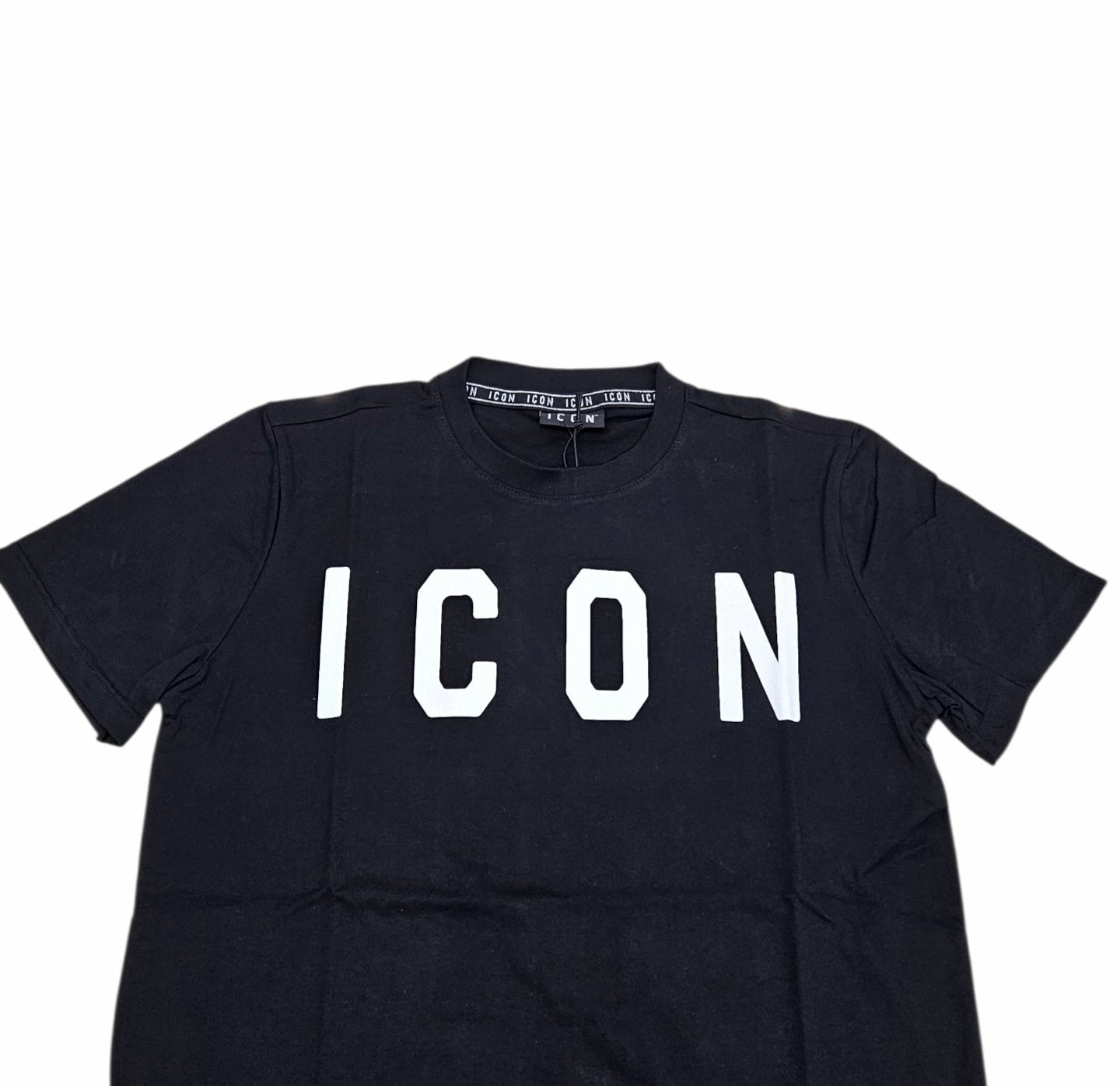 ICUF2W6T001 SHIRT UOMO GIROCOLLO NERO - T-Shirt e Polo - ICON