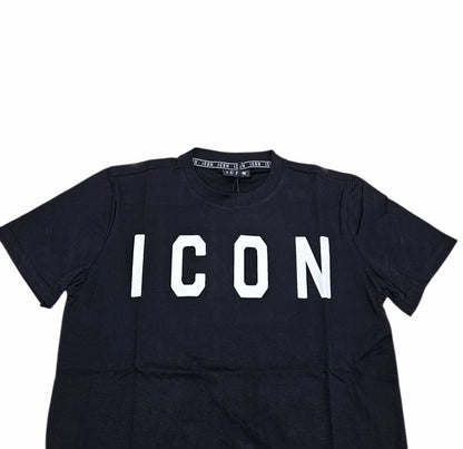 ICUF2W6T001 SHIRT UOMO GIROCOLLO NERO - T-Shirt e Polo - ICON