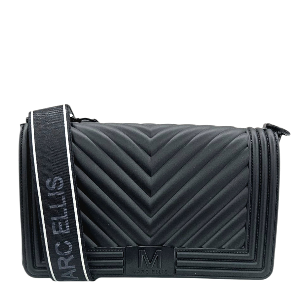 FLAT M 25 SHOULDER BAG BLACK BLACK - BORSA - MARC ELLIS