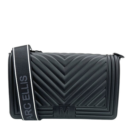FLAT M 25 SHOULDER BAG BLACK BLACK - BORSA - MARC ELLIS