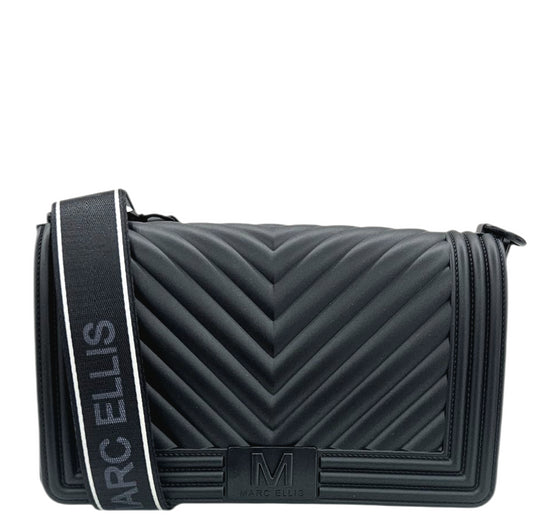 FLAT M 25 SHOULDER BAG BLACK BLACK - BORSA - MARC ELLIS