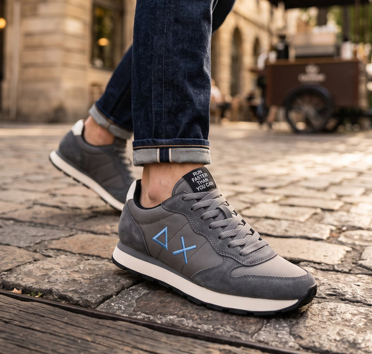 SNEAKERS UOMO SUN 68 TOM SOLID Z46101 GRIGIO.