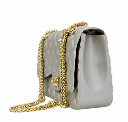 FLAT FALCON M SHOULDER BAG TAUPE LIGHT GOLD - BORSA - MARC ELLIS