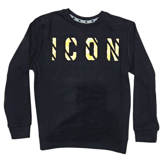 ICUF2W6F056 NERO - FELPA - ICON
