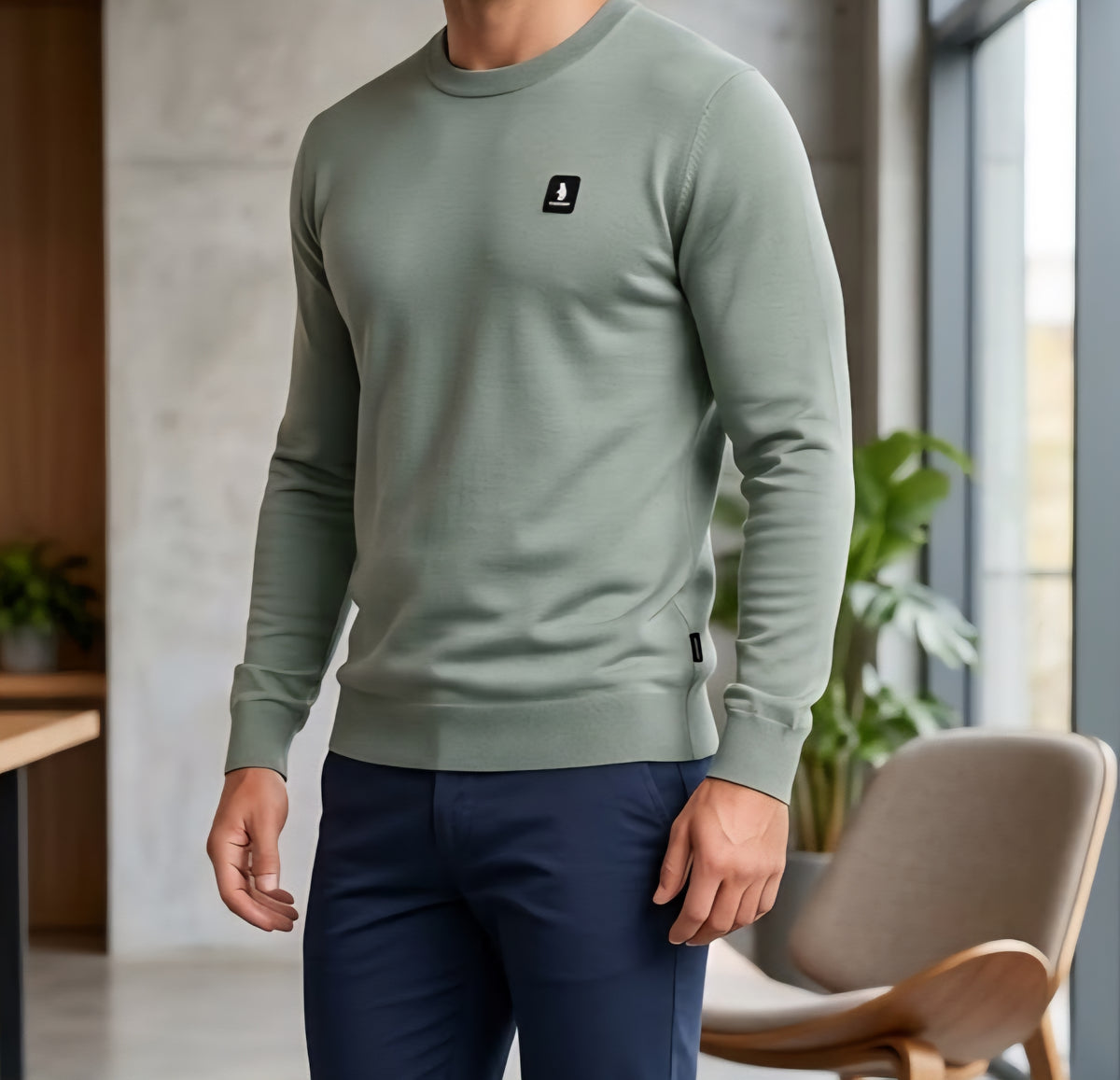MAGLIA Uomo Refrigue R4050M262 CREWNECK ICON SAGE