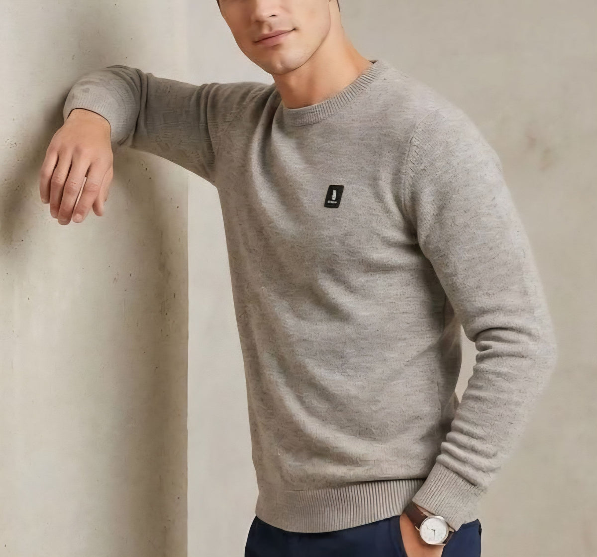 MAGLIA Uomo Refrigue R4076M262 VANISSE CREWNECK TAUPE