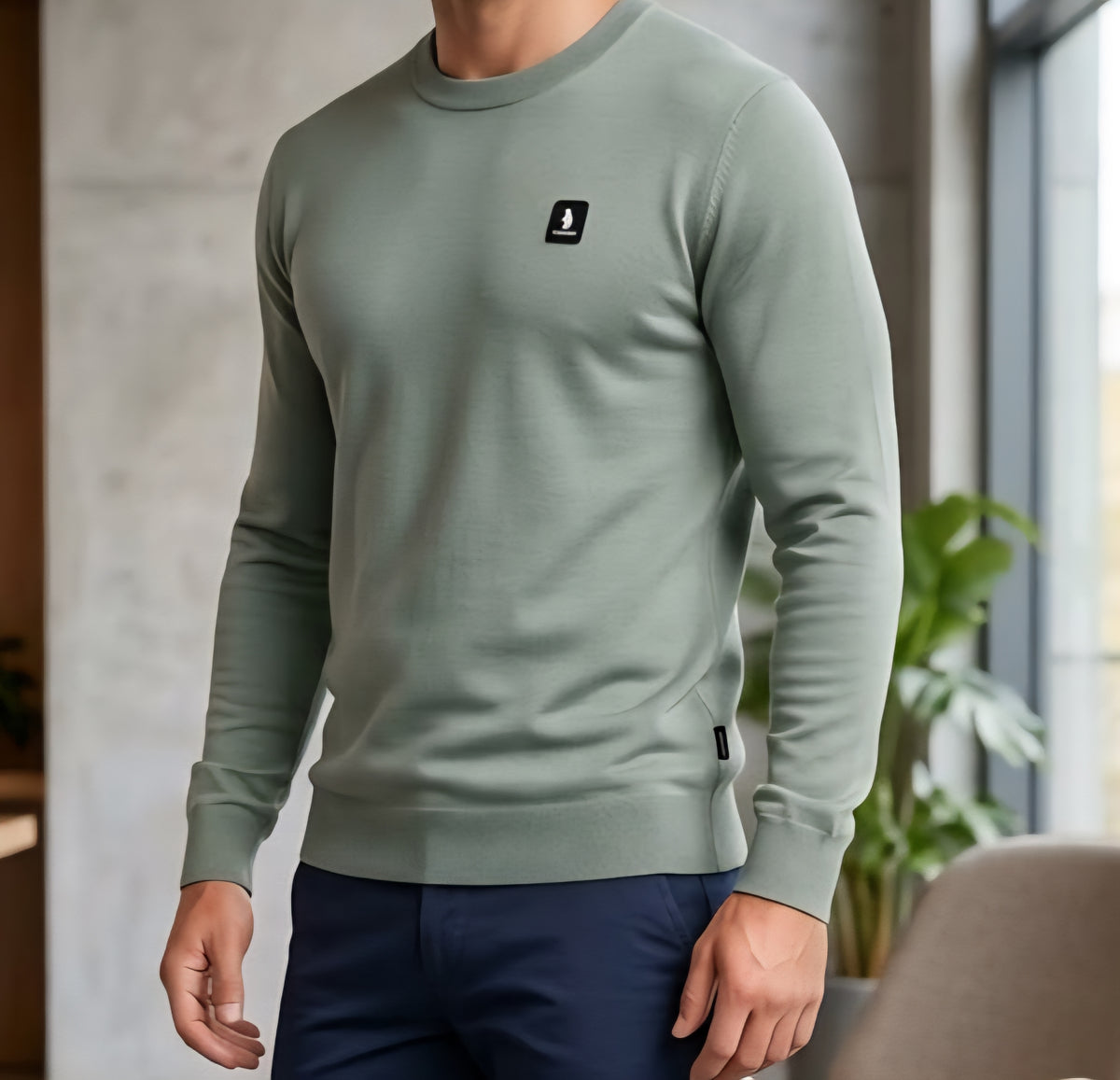 MAGLIA Uomo Refrigue R4050M262 CREWNECK ICON SAGE