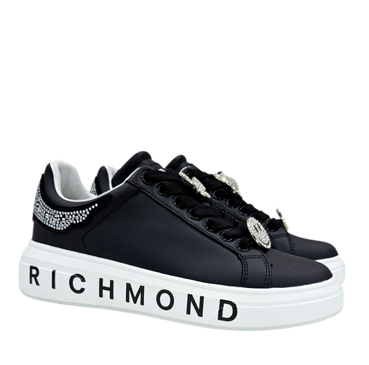 30923 E ACTION LEATHER BLACK - Scarpe - John Richmond