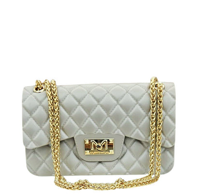 FLAT FALCON S SHOULDER BAG TAUPE LIGHT GOLD - BORSA - MARC ELLIS