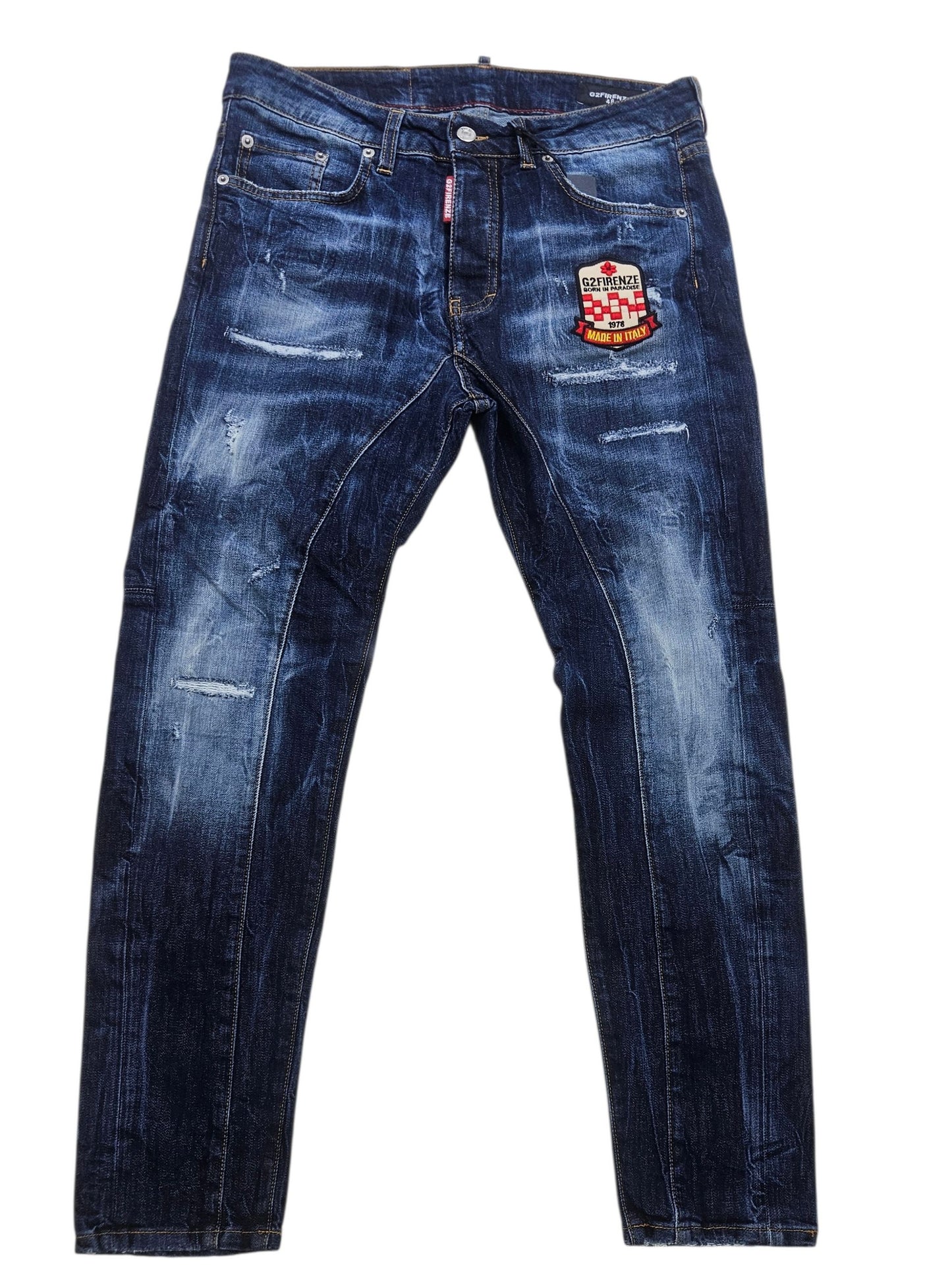 ENGLAND BIKER BLU - JEANS - G2 FIRENZE