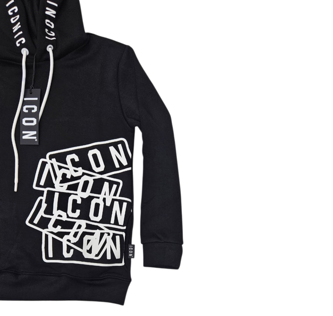 ICUF2W6F054 NERO - FELPA - ICON