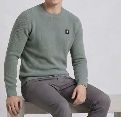 MAGLIA Uomo Refrigue R4061M262 GREWNECK WAFFLE SAGE