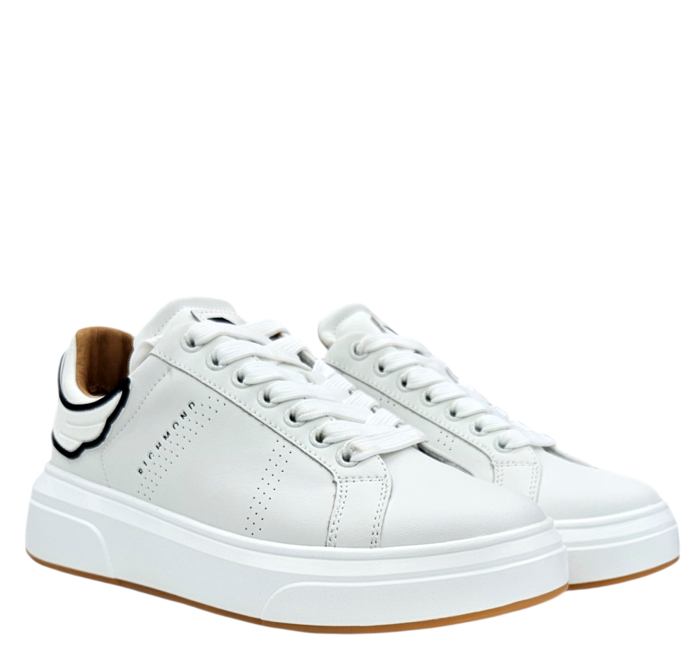 31017 A ACTION LEATHER WHITE - Scarpe - John Richmond
