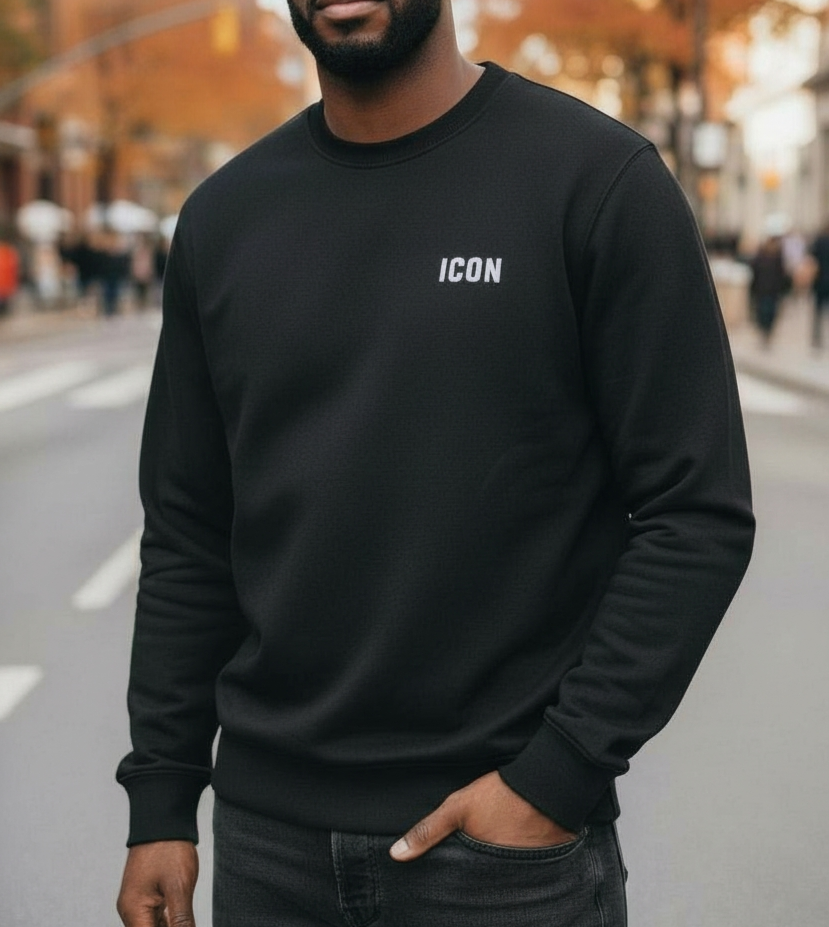 IUPREF001 NERO - FELPA - ICON