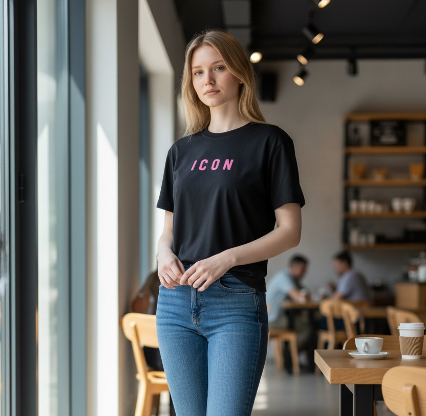 IDT002 ADERENTE NERO FUXIA - T-Shirt e Polo - ICON