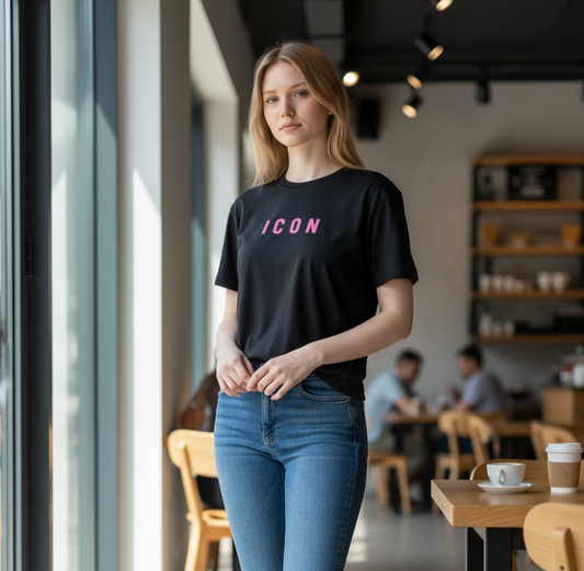 IDT002 ADERENTE NERO FUXIA - T-Shirt e Polo - ICON