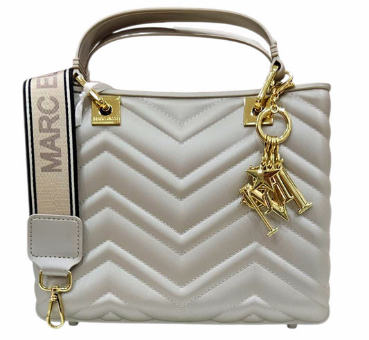FLAT KRISSY M WAVE 25 TAUPE LIGHT GOLD - BORSA - MARC ELLIS