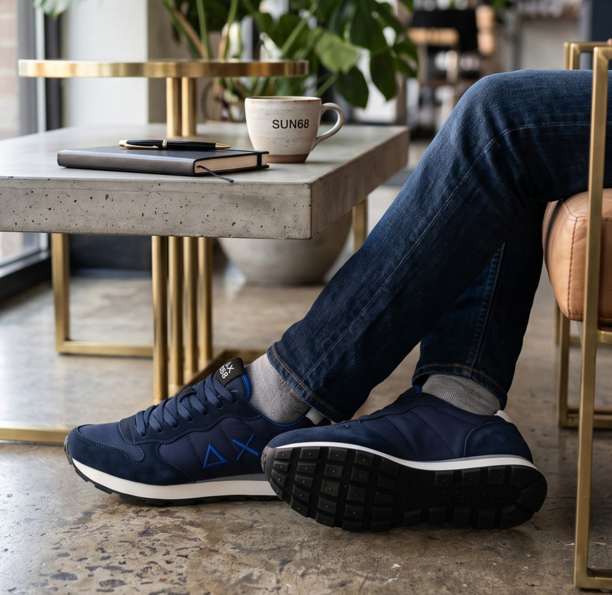 SNEAKERS UOMO SUN 68 TOM SOLID Z46101 BLU