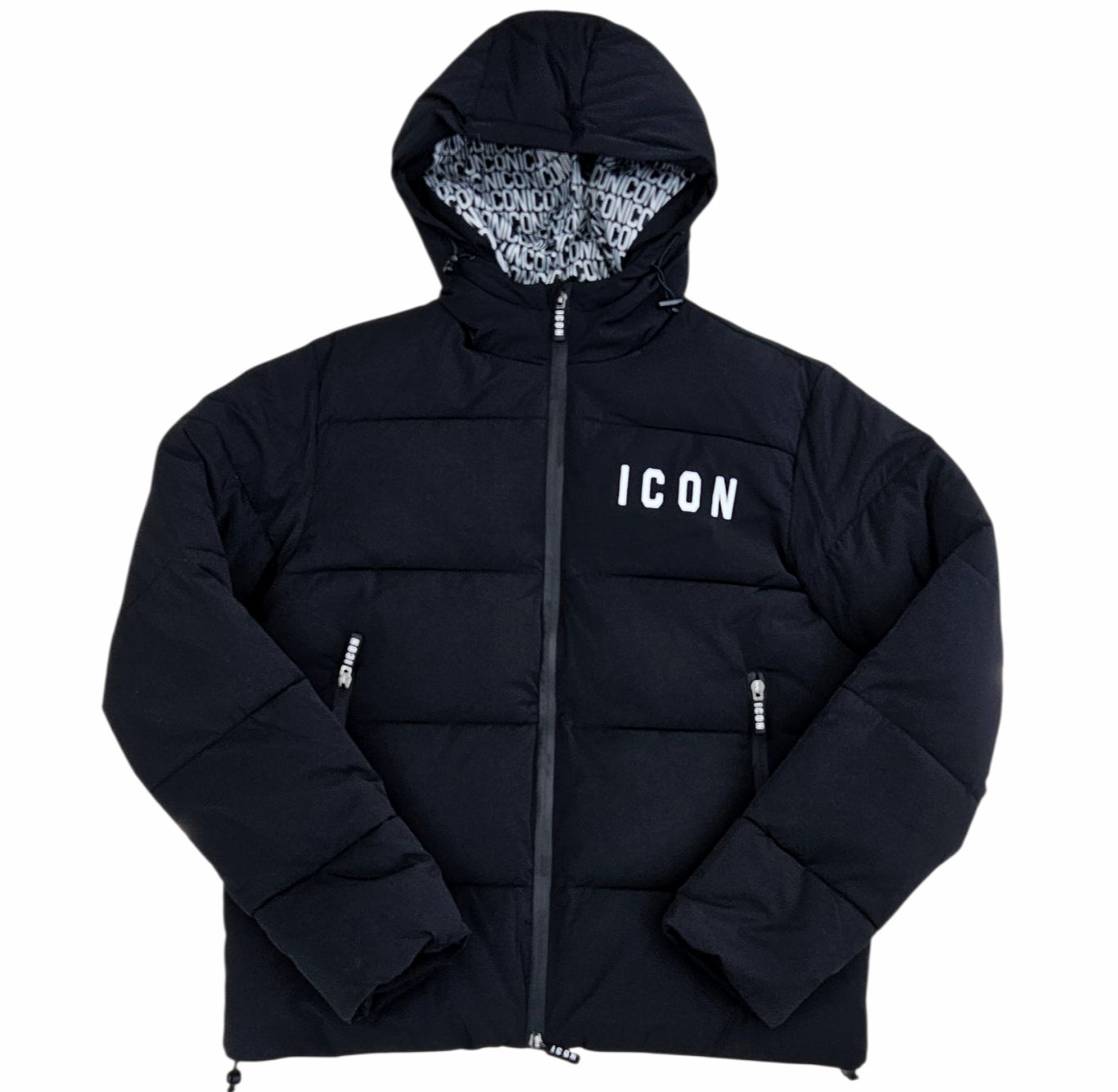 ICUF2W6J008  GIUBBINO UOMO CON CAPPUCCIO NERO - GIUBBINO - ICON