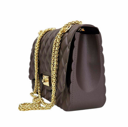 FLAT FALCON M SHOULDER BAG COCOA LIGHT GOLD - BORSA - MARC ELLIS