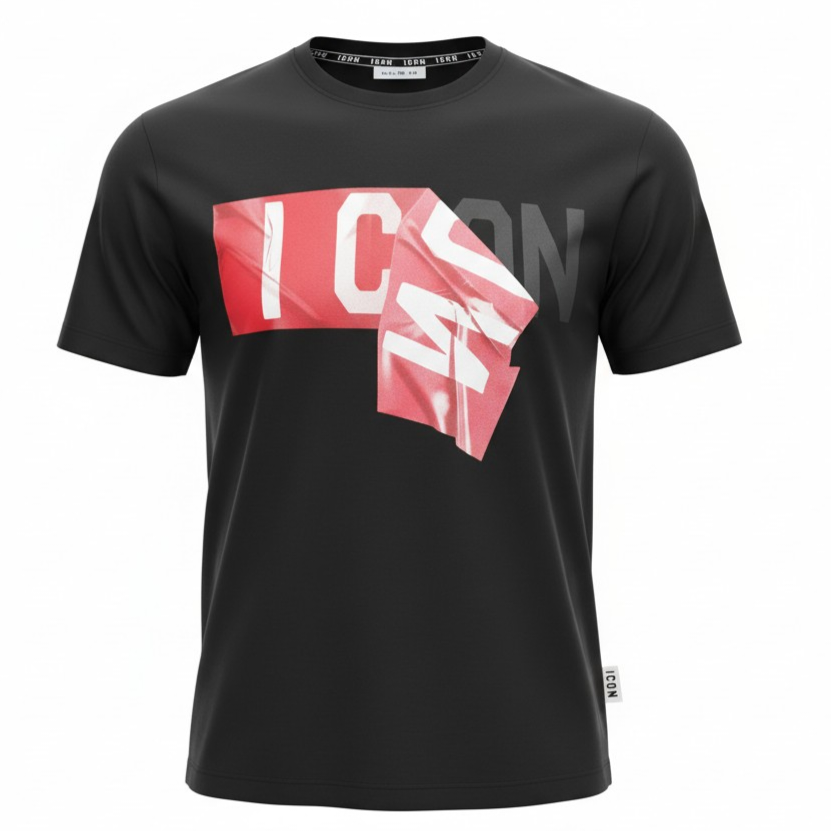 IUT012 NERO - T-Shirt e Polo - ICON